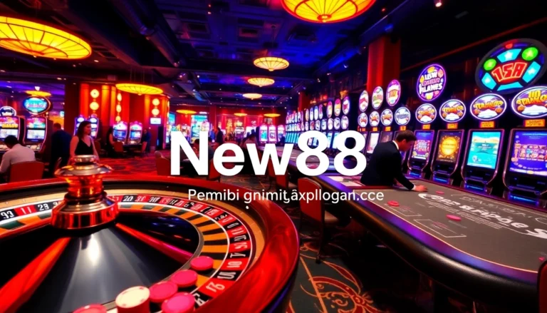 Experience the vibrant atmosphere of new88 chính thức where players engage in thrilling casino games like blackjack and roulette.